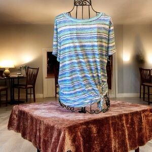 JODIFL Size Large Top with Side Tie, Beach Vibes,Lightweight